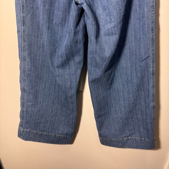 Rachel Roy Blue Cropped Wide Leg Denim Size Large 100% Cotton - Picture 6 of 10
